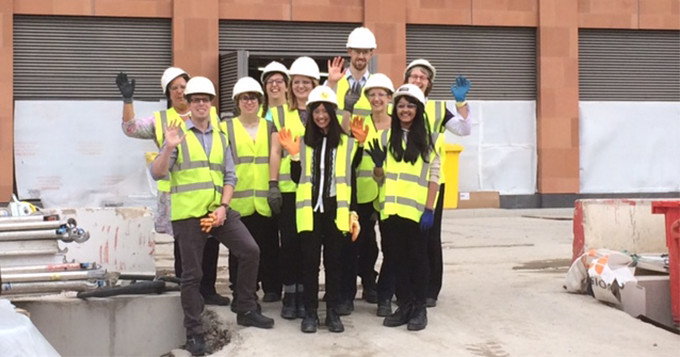 Science Council team standing outside The Crick