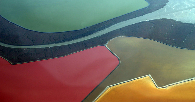 Huge patches of colour showing human impact on geology of the planet