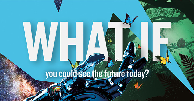 New Scientist Live banner image with words: What if you could see the future today?