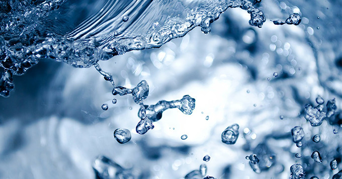 Macro photo of water splashing