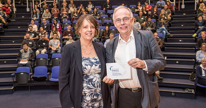 John Innes Centre Director receives Employer Champion plaque from Science Council Chief Executive