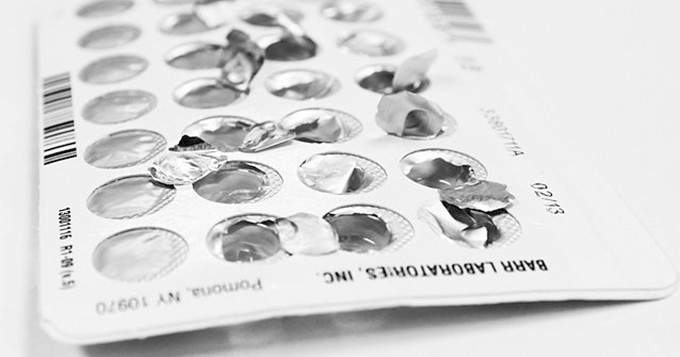 Image of a packet of birth control pills