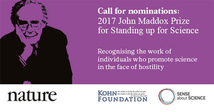 John Maddox Prize 2017