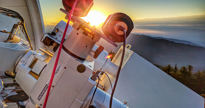 Photo credit: Steven hale. Sunrise over the Mt Wilson Observatory in Los Angeles