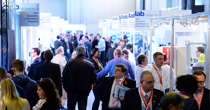 Delegates and exhibitors at a Lab Innovations event