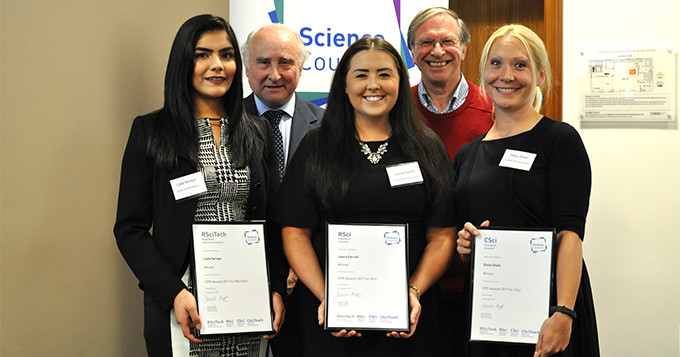 CPD Award Winners 2017 with their certificates