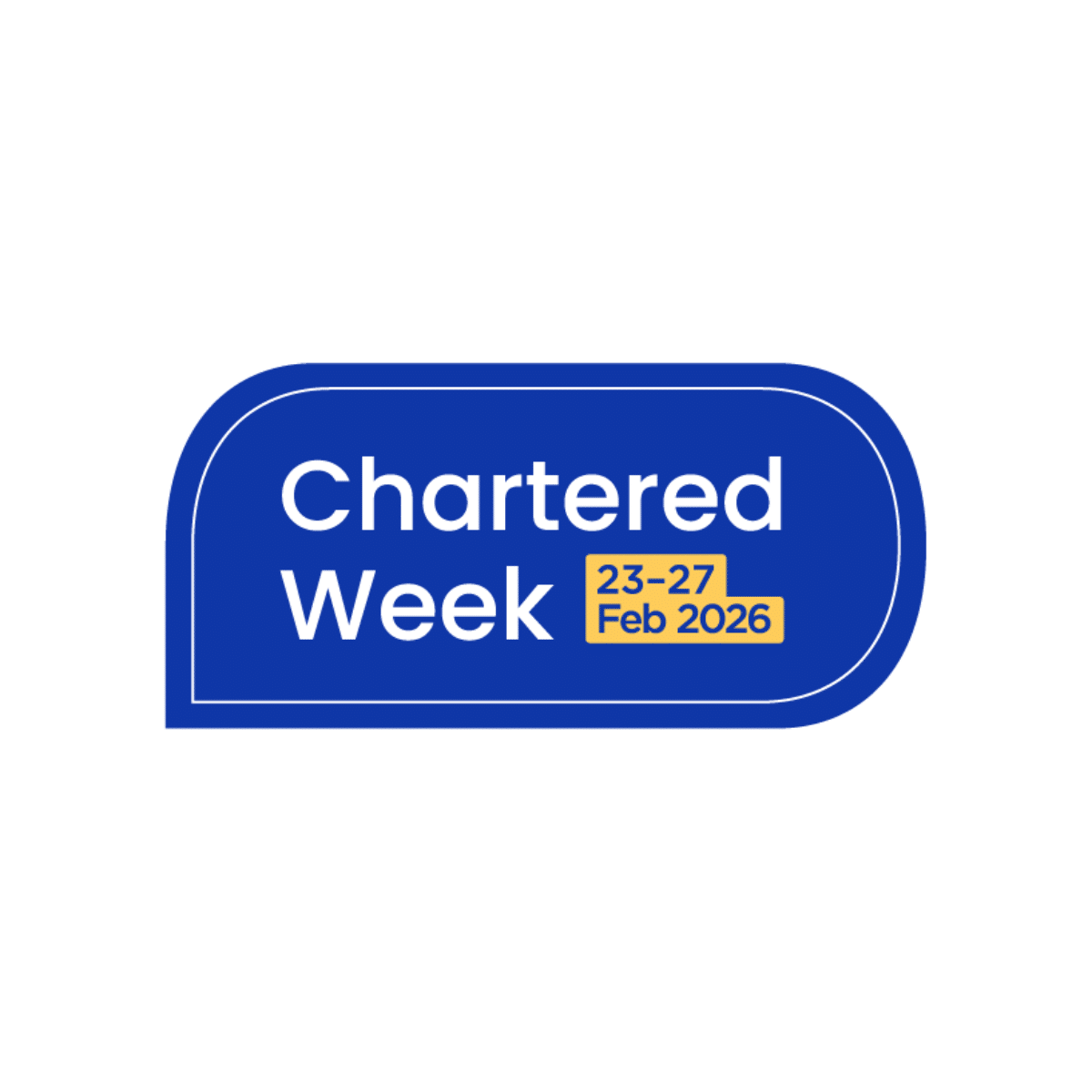Chartered Week logo with the text 'Chartered Week 23-27 Feb 2026'